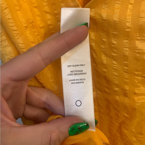 Frame 100% Silk Crinkle Draped Halter Neck Kumquat Orange Sleeveless Top - Picture 4 of 5